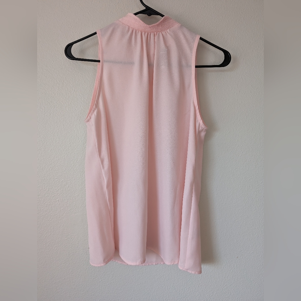 Elle High Neck Blush Pink Blouse